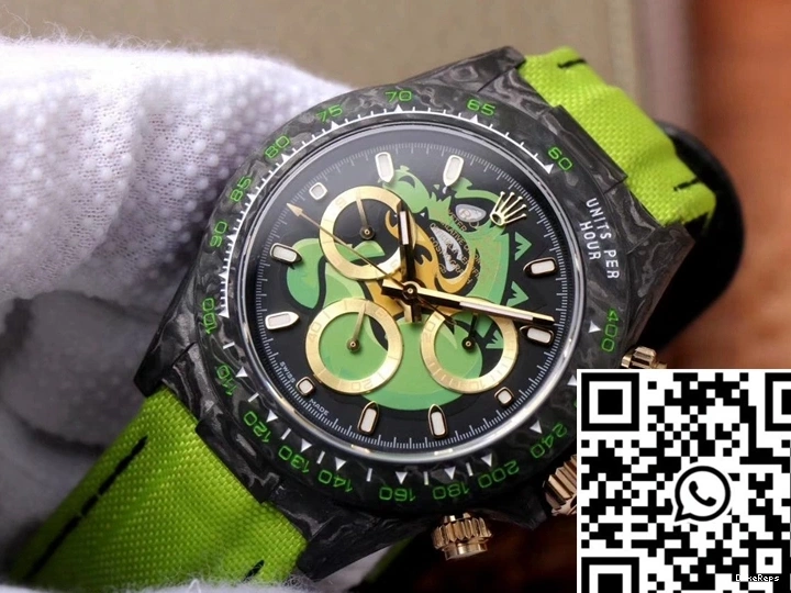 Carbon Green Cosmos Dragon Rolex Daytona Edition Chronograph Dial Fiber Exploded 1226